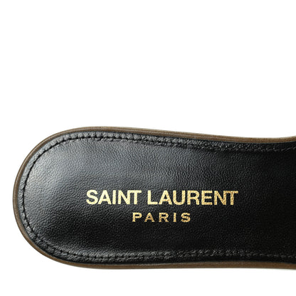 Saint Laurent Calfskin Nu Pied 05 Slide Sandals 37 Brown 8 of 11