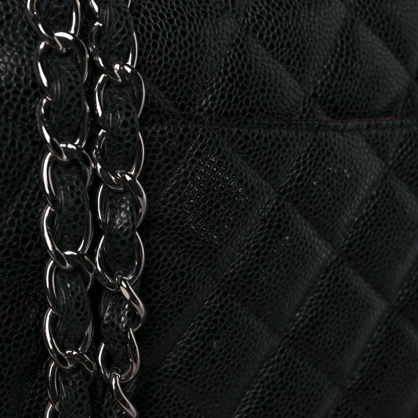 Caviar Quilted Maxi Double Flap Black