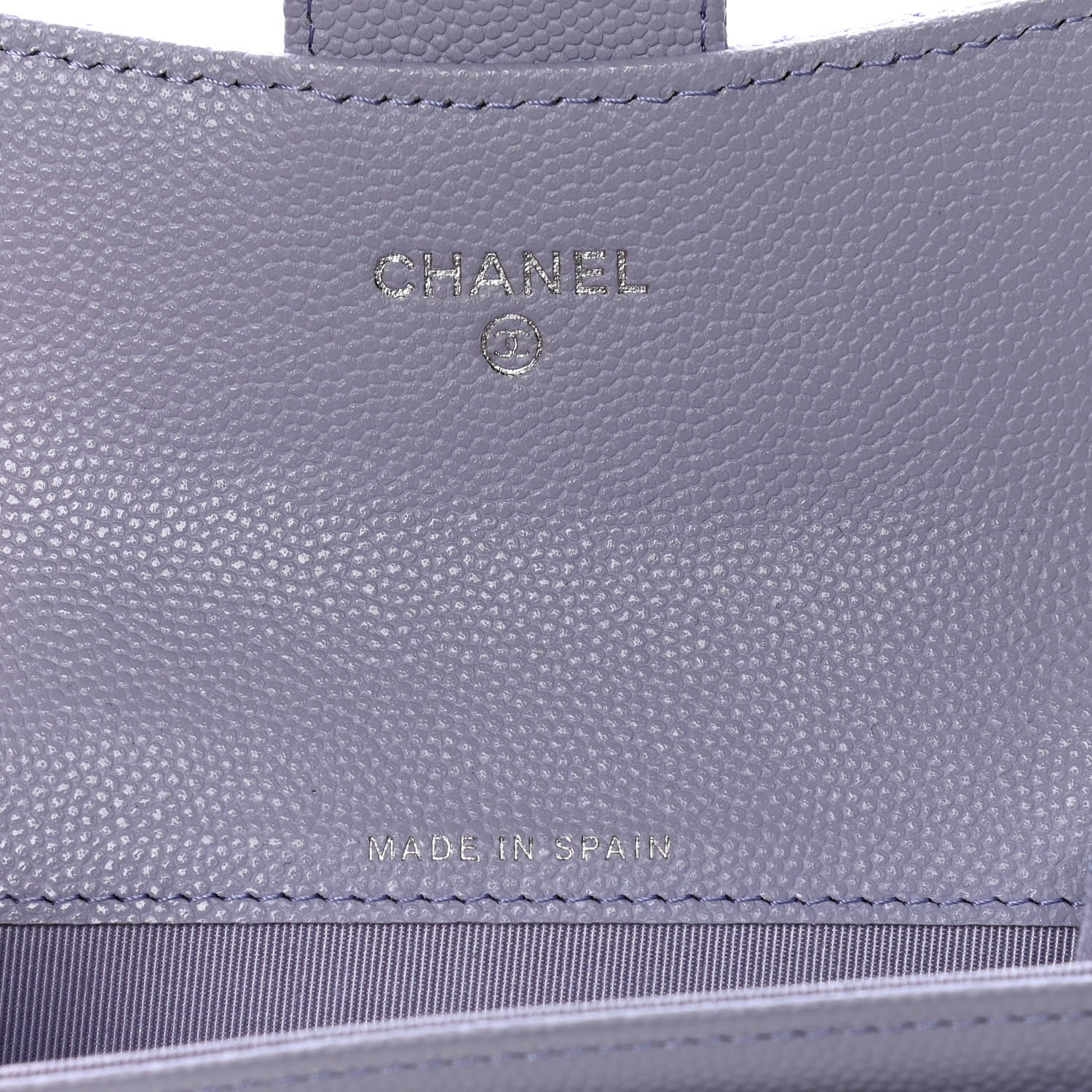 Chanel Caviar Quilted Flap Card Holder Wallet Light Purple 5 of 6