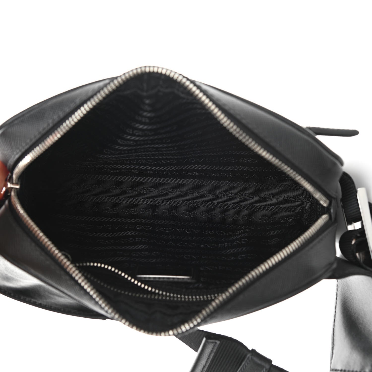 Prada Saffiano Travel Belt Bag Black 7 of 10