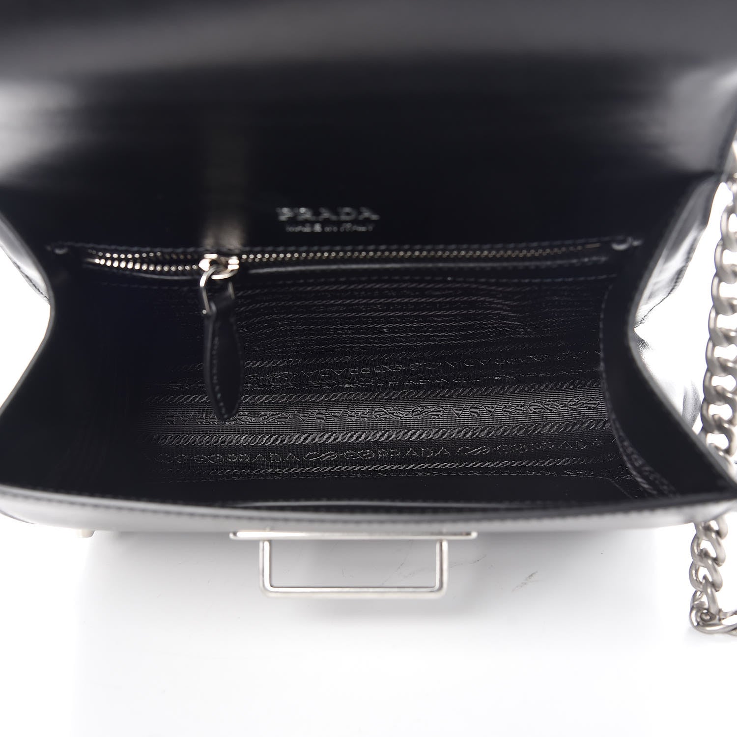 Prada City Calfskin Saffiano Studded Cahier Bag Black 5 of 9