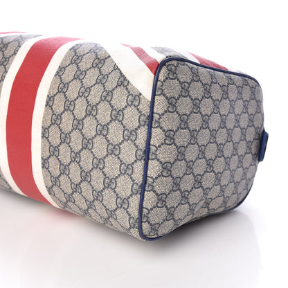 Gucci GG Plus Monogram Sloaney Union Jack British Flag Medium Boston Blue 11 of 13