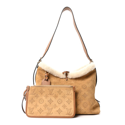 Louis Vuitton Suede Mahina CarryAll PM Beige 3 of 11