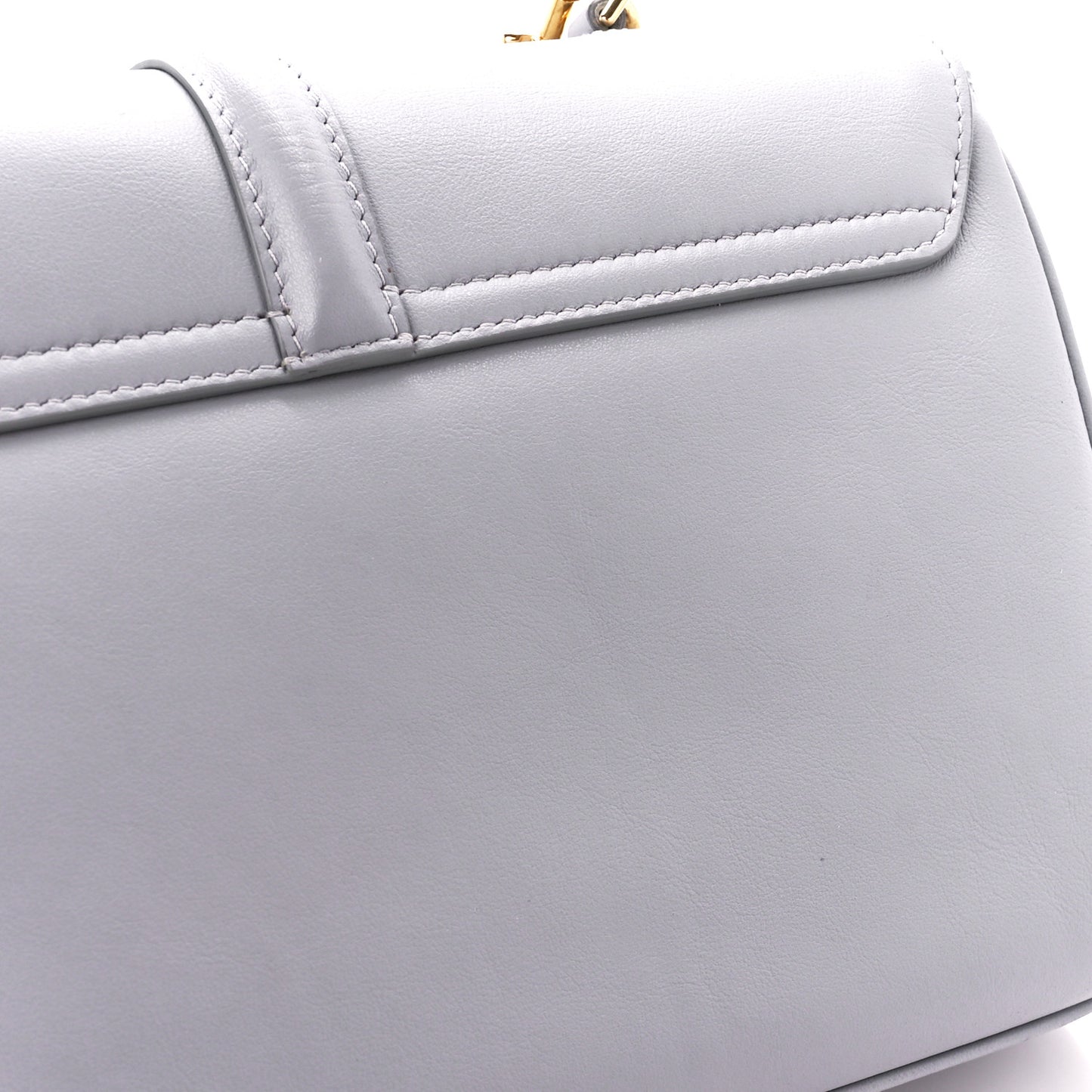 Smooth Calfskin Teen Soft 16 Shoulder Bag Light Grey