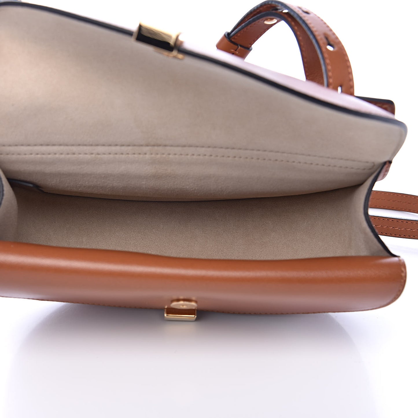 Calfskin Mini Georgia Crossbody Bag Caramel