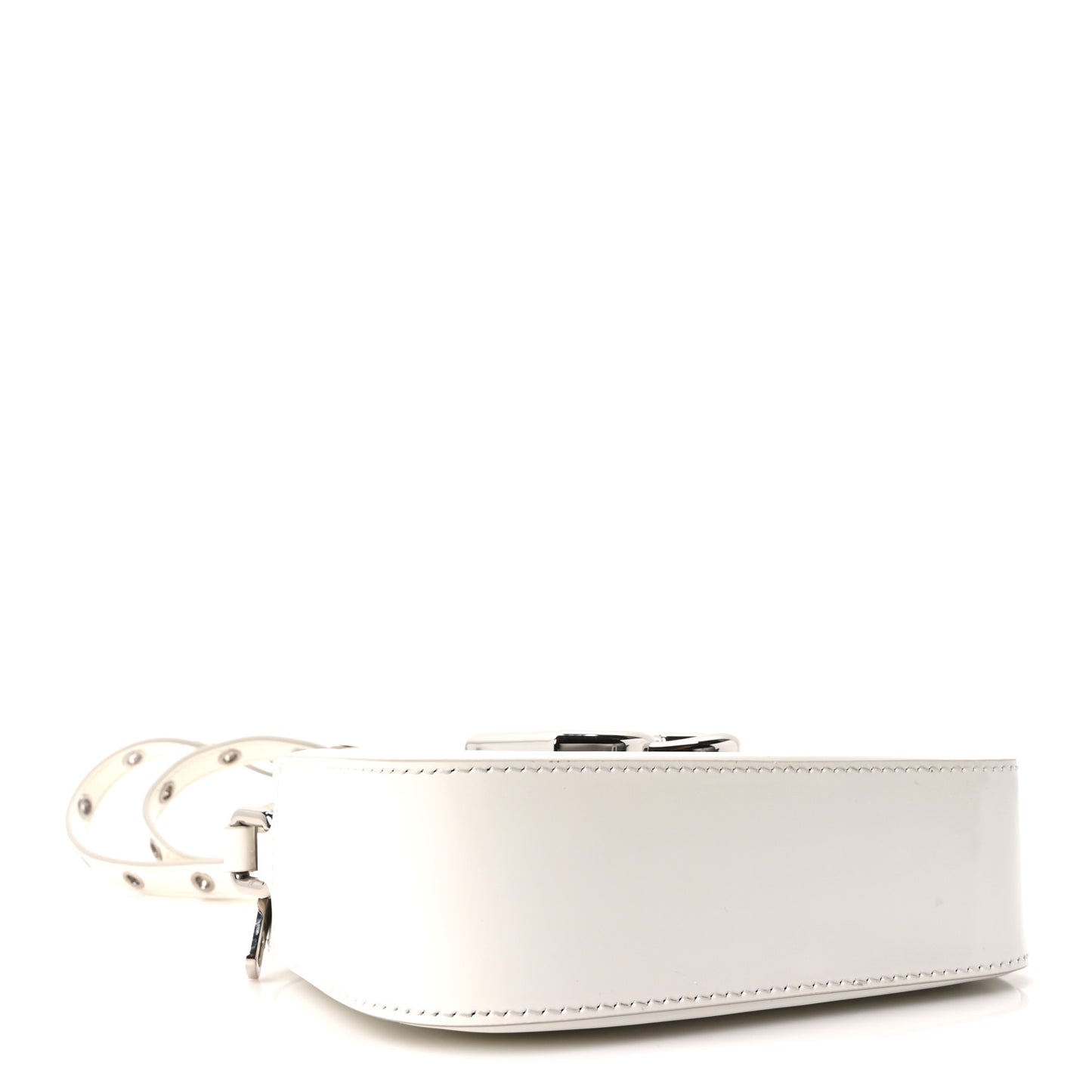 Patent Calfskin Hot Stuff DG Logo 3.5 Crossbody Bag White