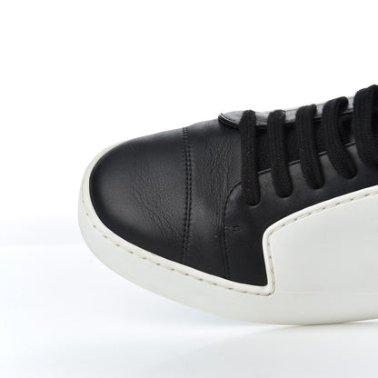 Chanel Calfskin Womens CC Sneakers 40 Black White 9 of 22