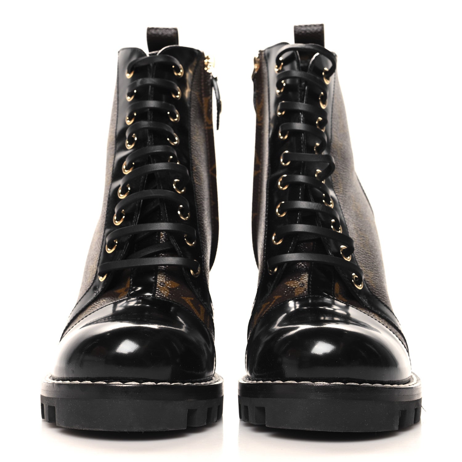 Louis Vuitton Patent Calfskin Monogram Star Trail Ankle Boots 39.5 Black 3 of 11