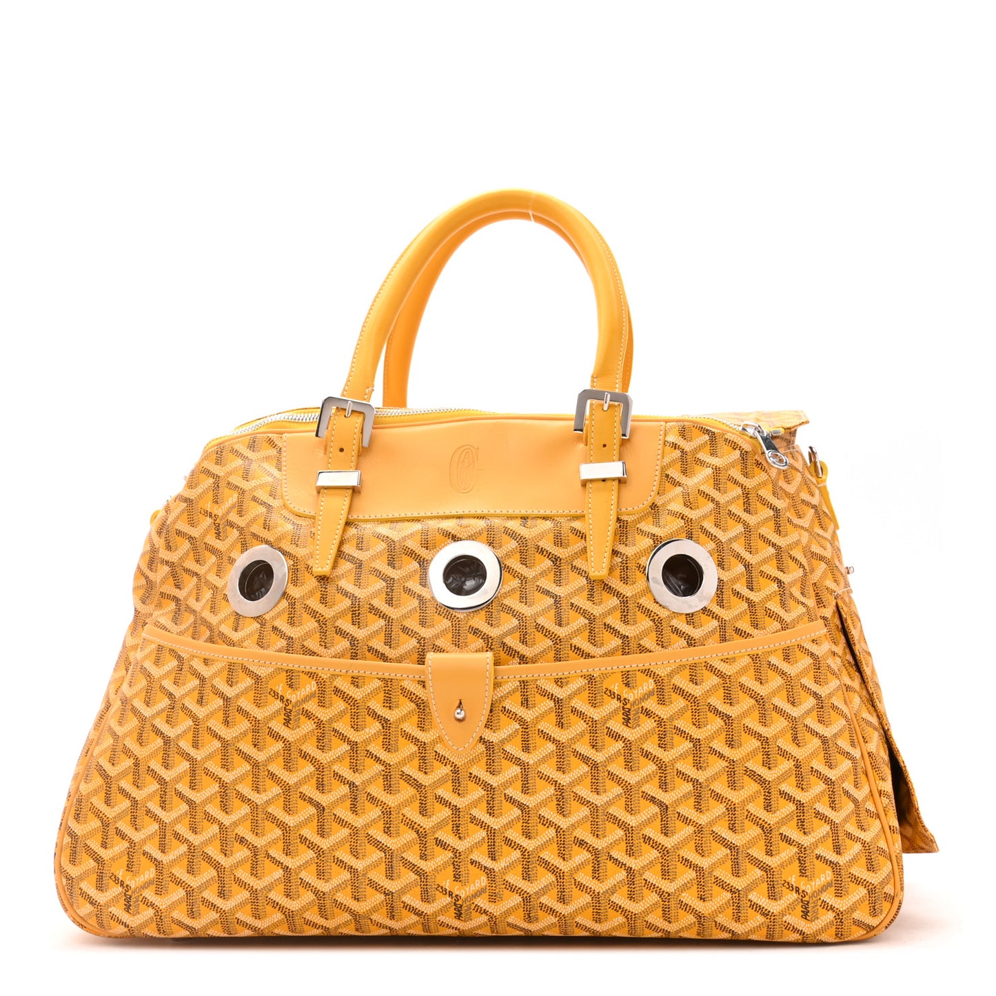 Goyardine Sac Hulot Pet Carrier PM Yellow