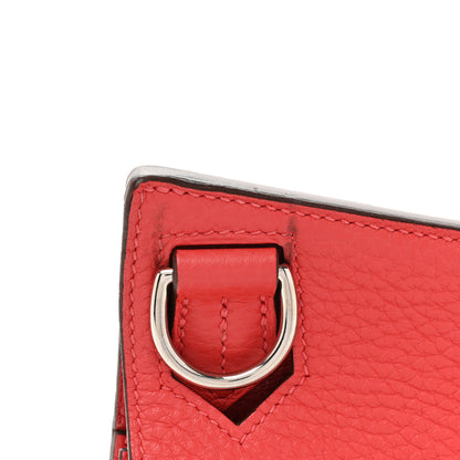 Hermes Taurillon Clemence Jypsiere 28 Rouge Pivoine 15 of 16