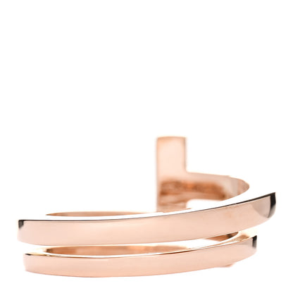 Tiffany 18K Rose Gold Diamond T Square Wrap Ring 47 4 3 of 4