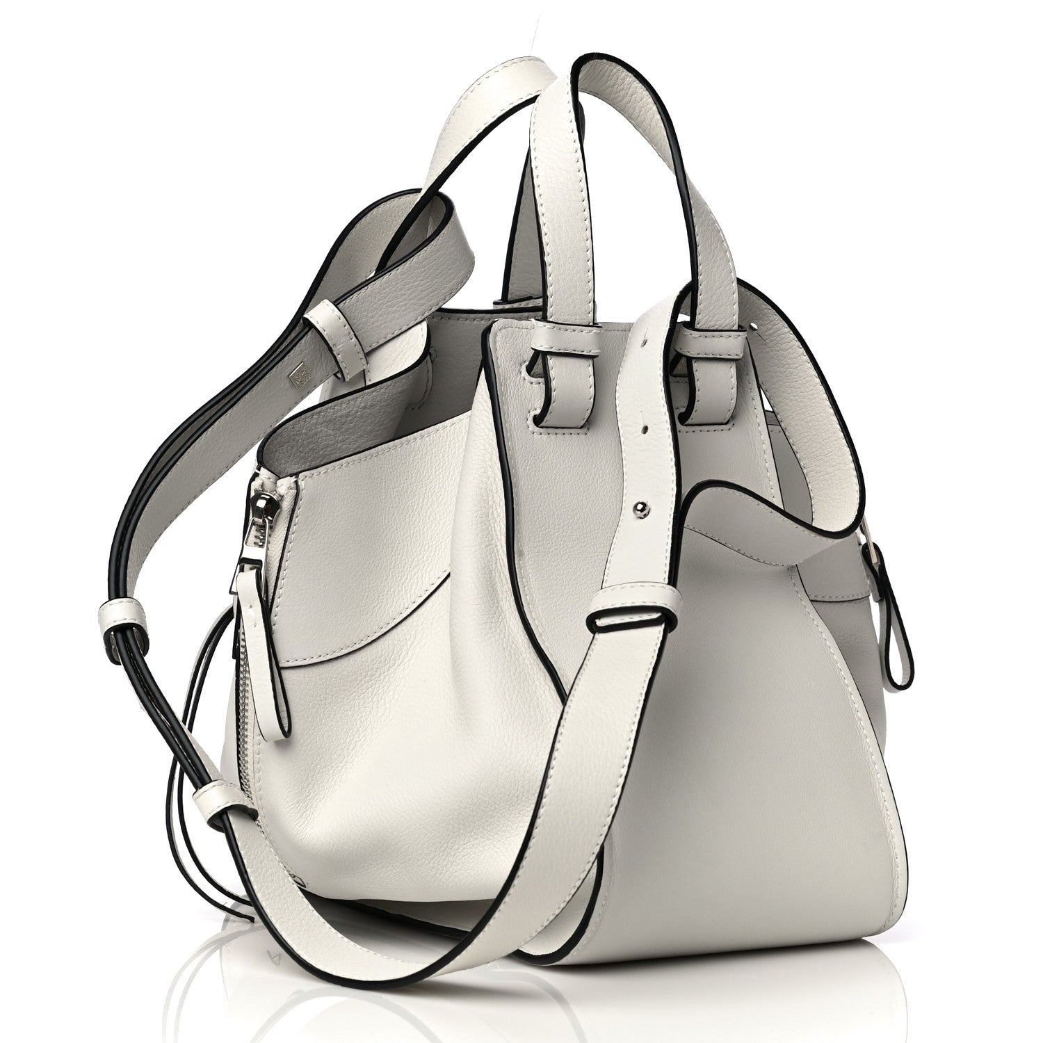 Loewe Grained Calfskin Small Hammock Shoulder Bag Soft White 3 of 19