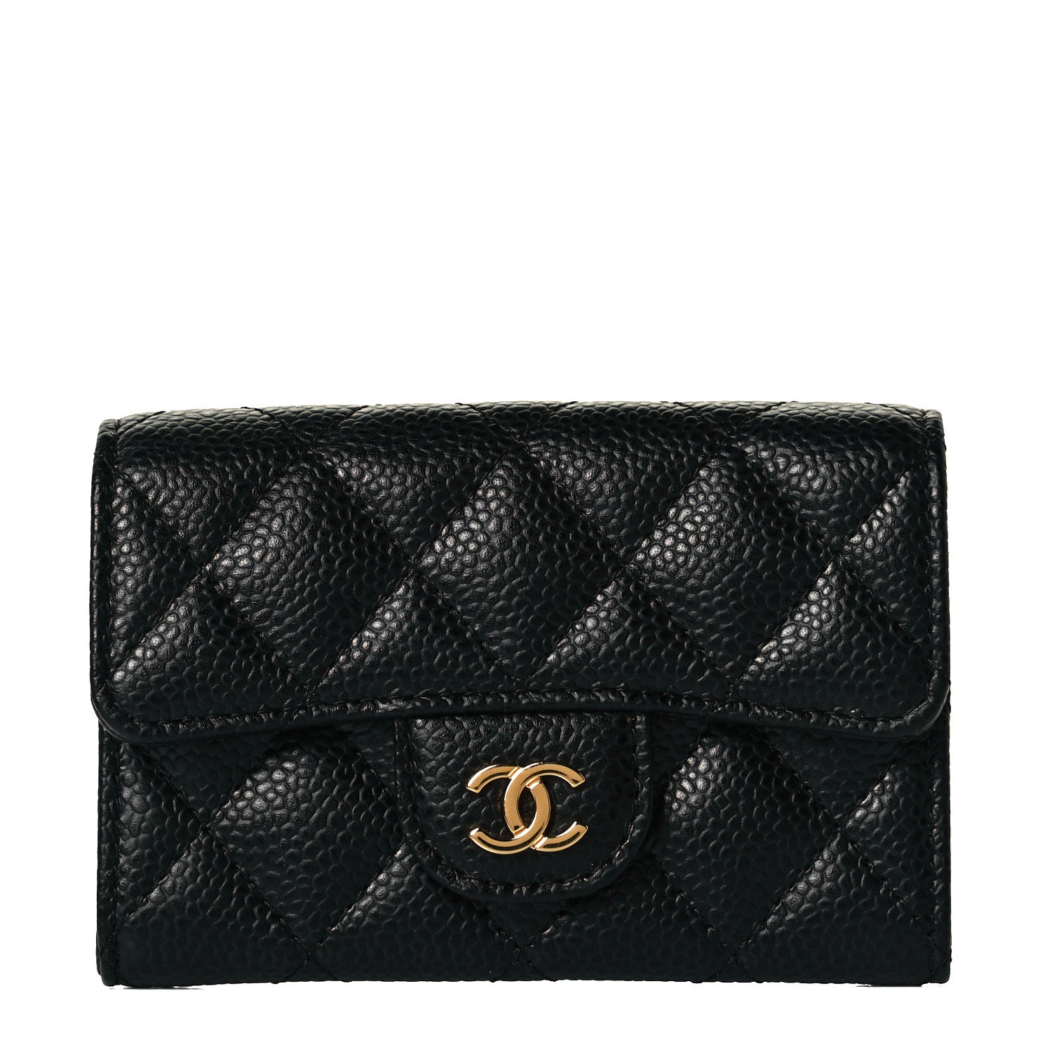 Chanel Caviar Quilted Flap Card Holder Black 1 of 9