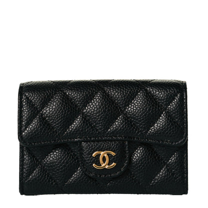 Chanel Caviar Quilted Flap Card Holder Black 1 of 9