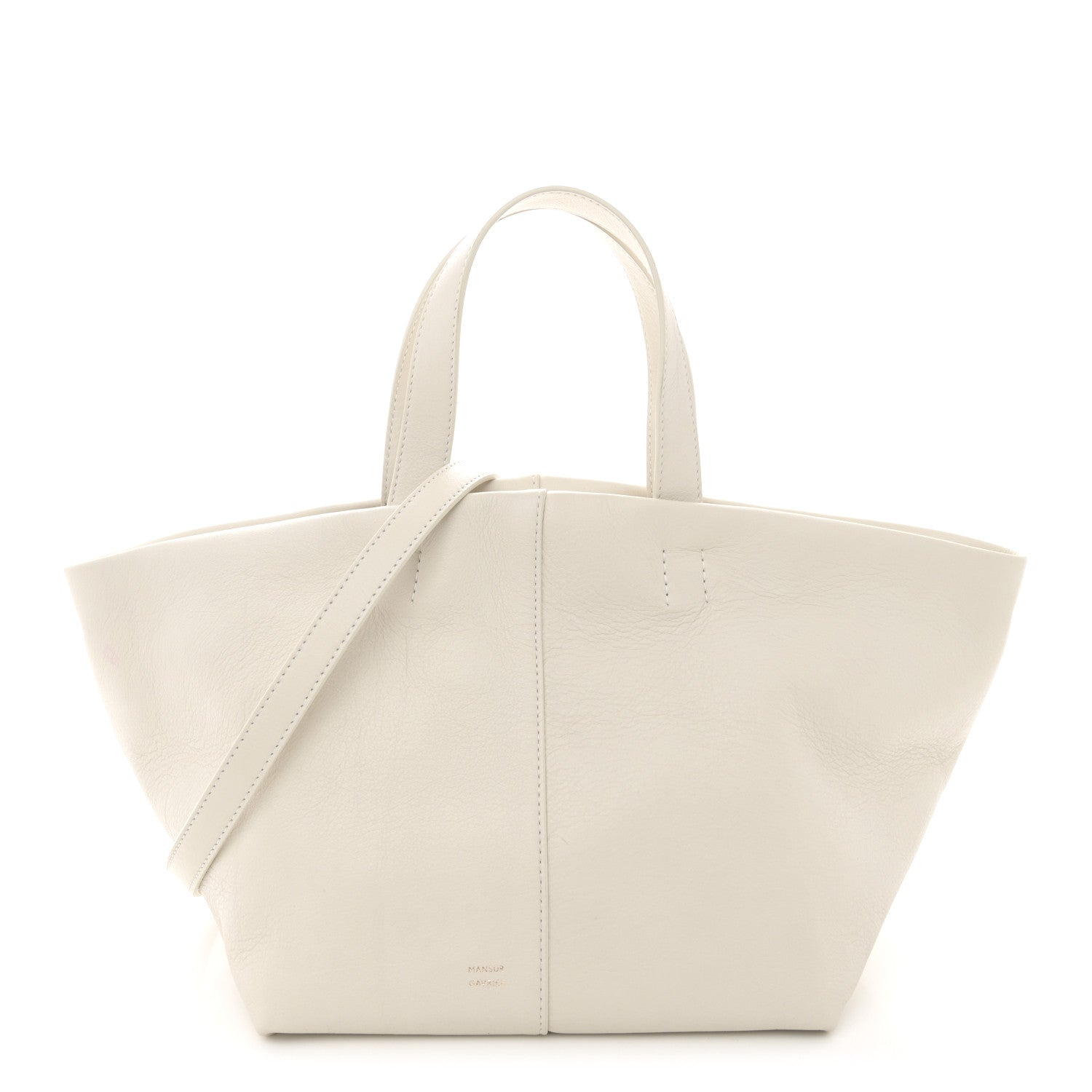Mansur Gavriel Calfskin Mini Tulipano Bag Bianca 1 of 11