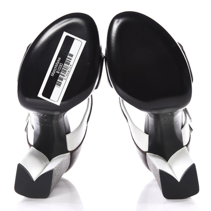 Louis Vuitton Calfskin Monogram Matchmake Cross Sandals 36 Black White 4 of 10