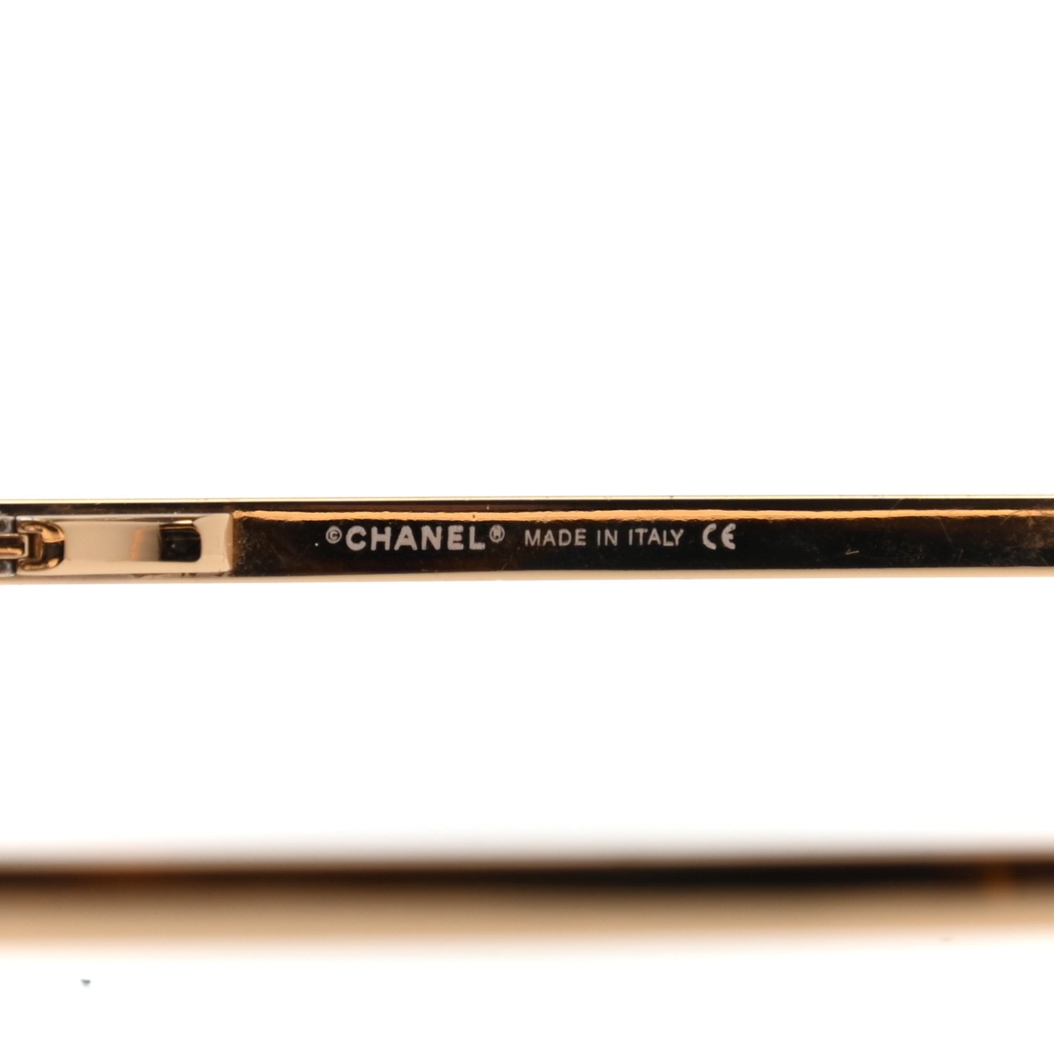 Chanel Crystal CC Logo Sunglasses 4104-B Gold 5 of 7