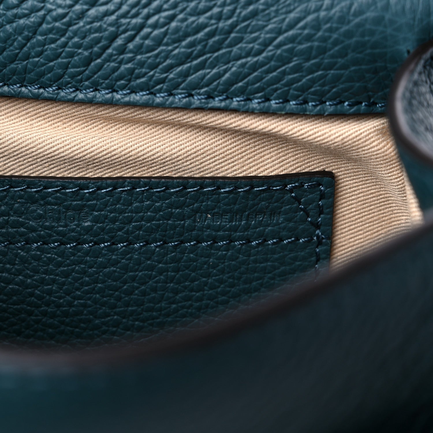 Chloe Calfskin Mini Marcie Round Crossbody Bag Teal 5 of 8