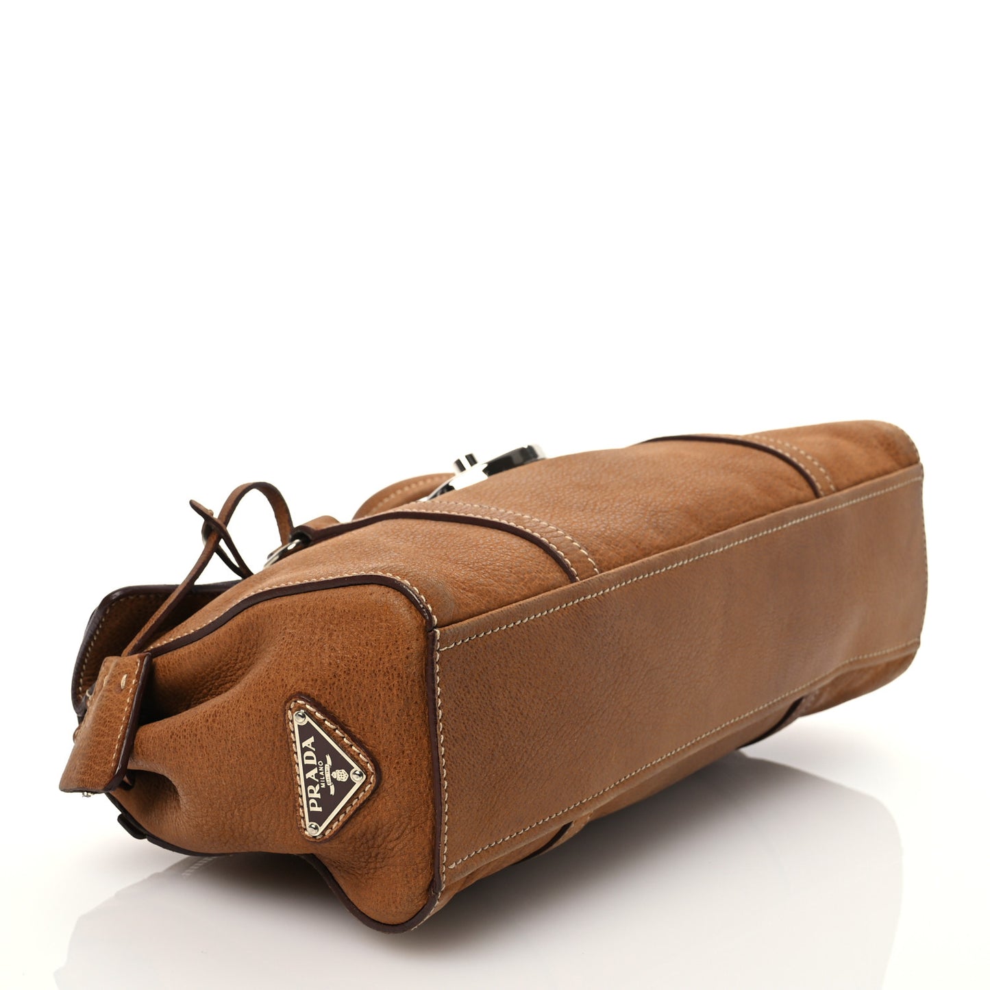Vitello Foldover Pushlock Flap Shoulder Bag Sughero