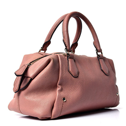 MCM Calfskin Bowler Bag Pink 2 of 4