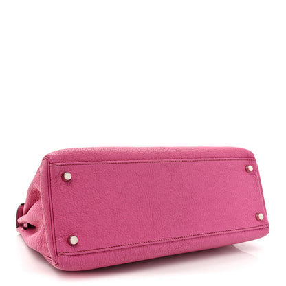 Hermes Chevre de Coromandel Kelly Retourne 32 Fuchsia 3 of 14