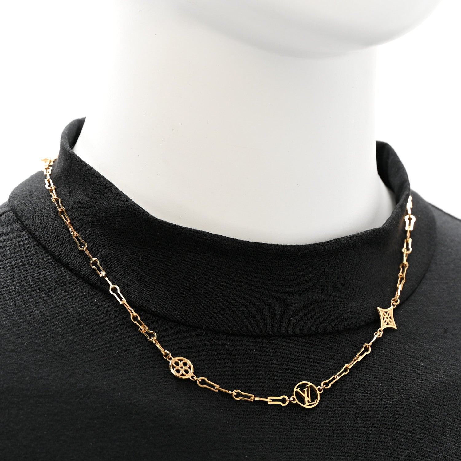 Louis Vuitton Metal Forever Young Short Necklace Gold 2 of 5