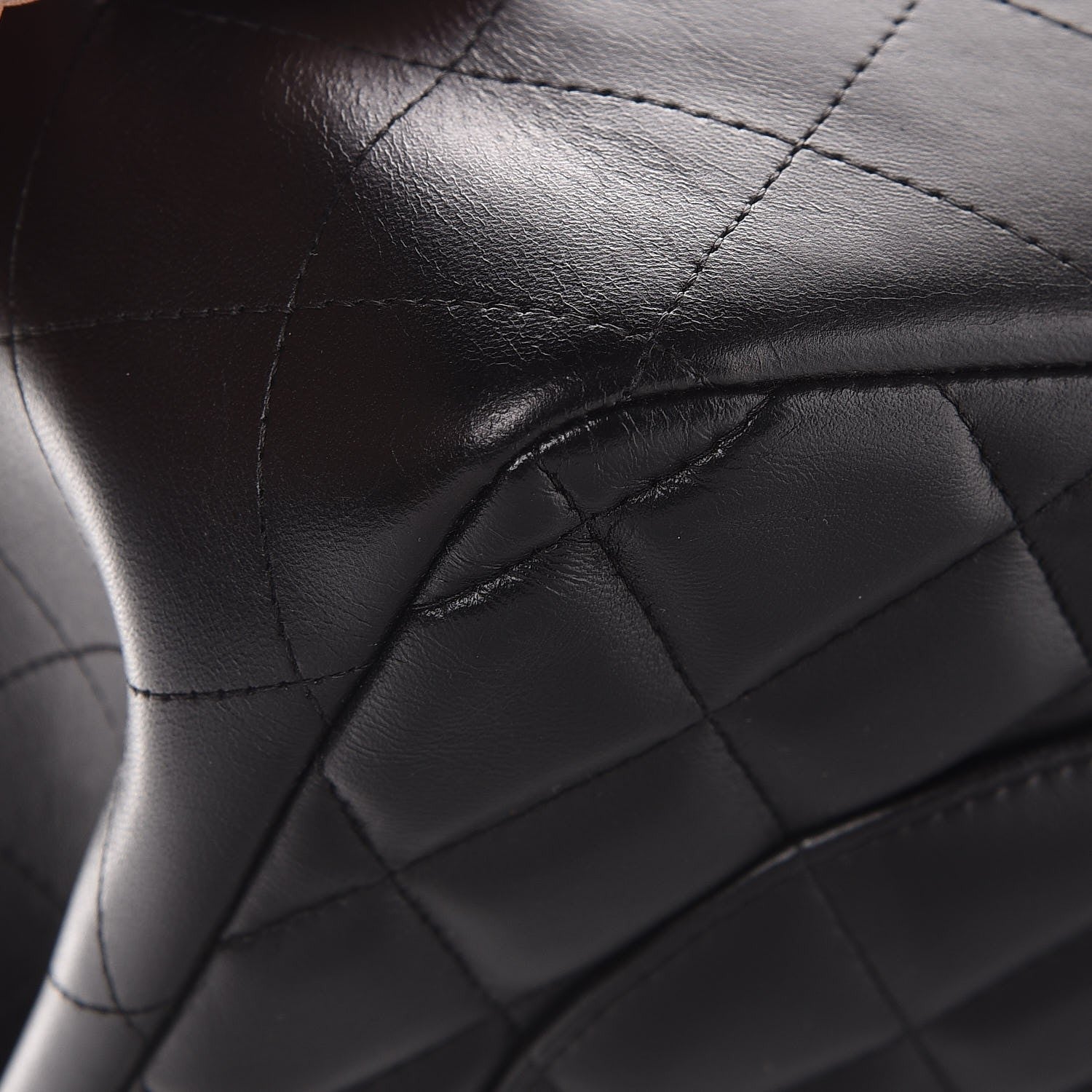 Chanel Lambskin Quilted Jumbo Double Flap Black 11 of 12