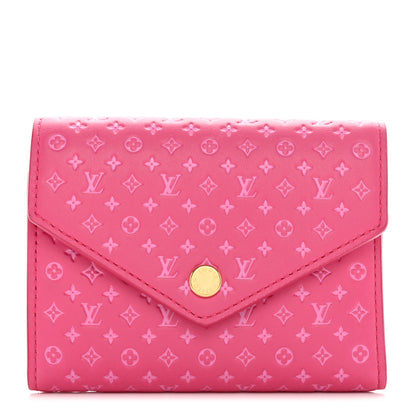 Louis Vuitton Calfskin Nanogram Embossed Victorine Wallet Rose 1 of 10