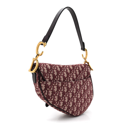 Christian Dior Oblique Saddle Bag Burgundy 3 of 10