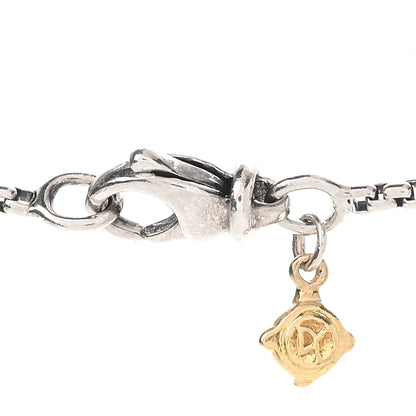 David Yurman Sterling Silver 18K Yellow Gold Large Open Heart Cable Necklace 4 of 6