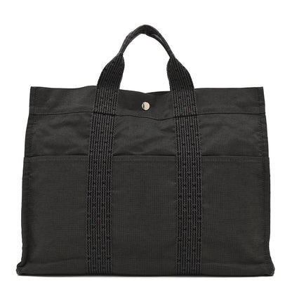 Hermes Canvas Herline MM Tote Grey 1 of 9