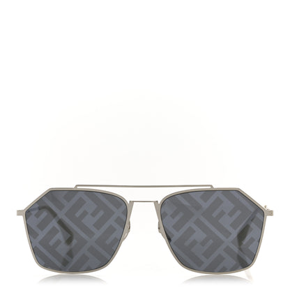 Fendi Metal Aviator Sunglasses FFM0022/S Silver 2 of 9