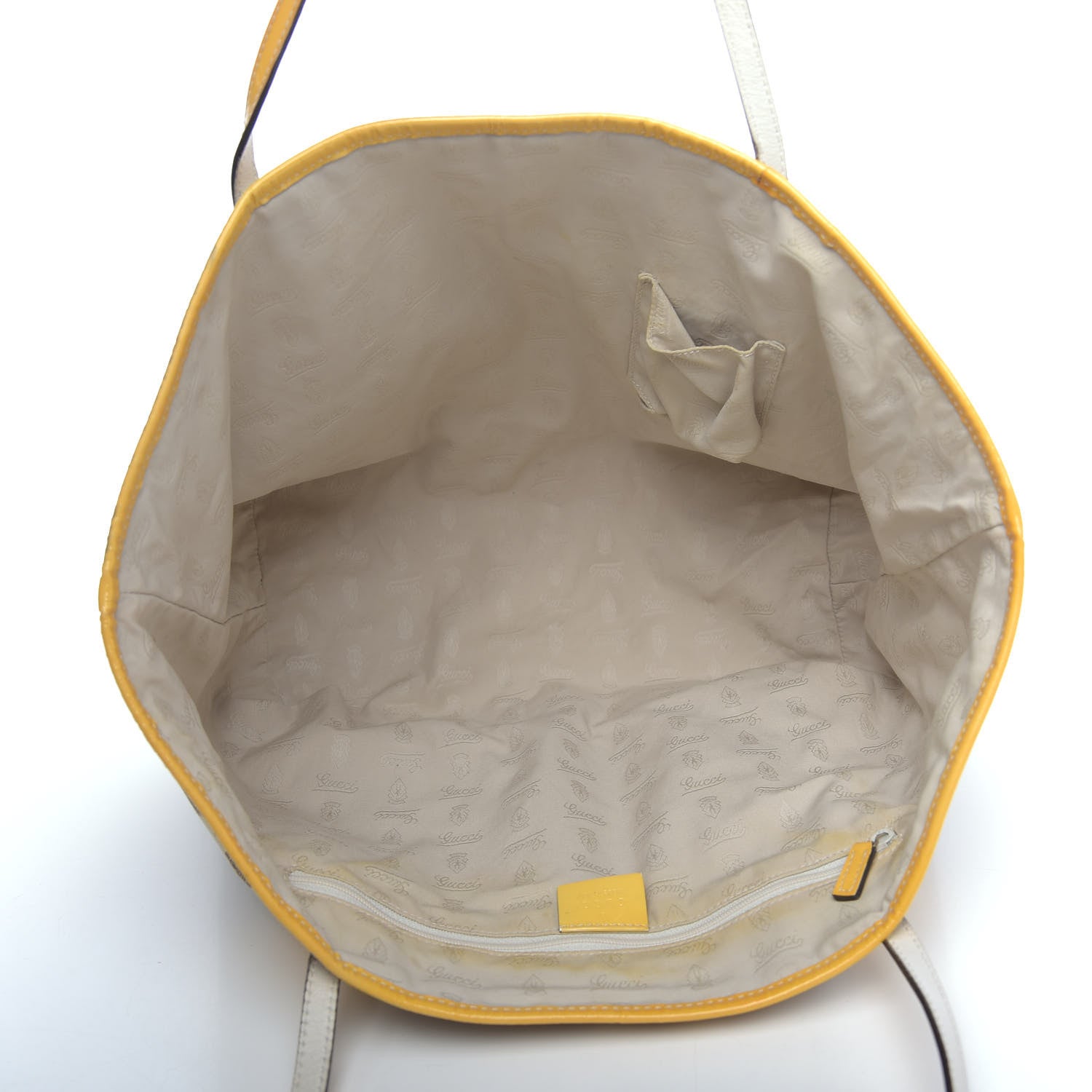 Gucci Monogram Web Large Jolie Tote Yellow 5 of 14