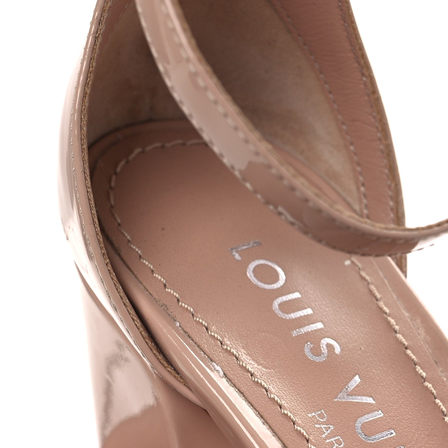 Patent Fame Platform Sandals 36.5 Beige