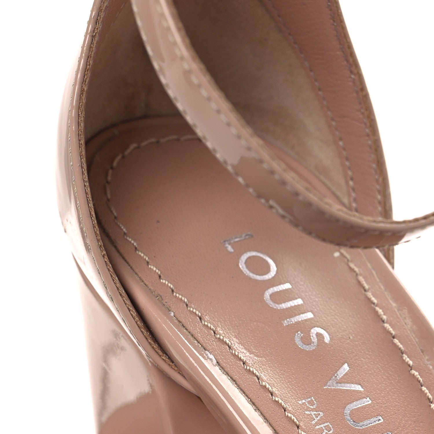Louis Vuitton Patent Fame Platform Sandals 36.5 Beige 11 of 11