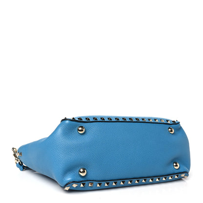 Valentino Garavani Vitello Small Rockstud Tote Parrot 4 of 9