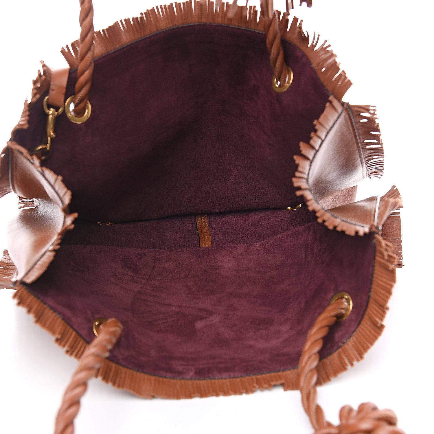 Valentino Garavani Calfskin The Rope Shopper Tan 4 of 9