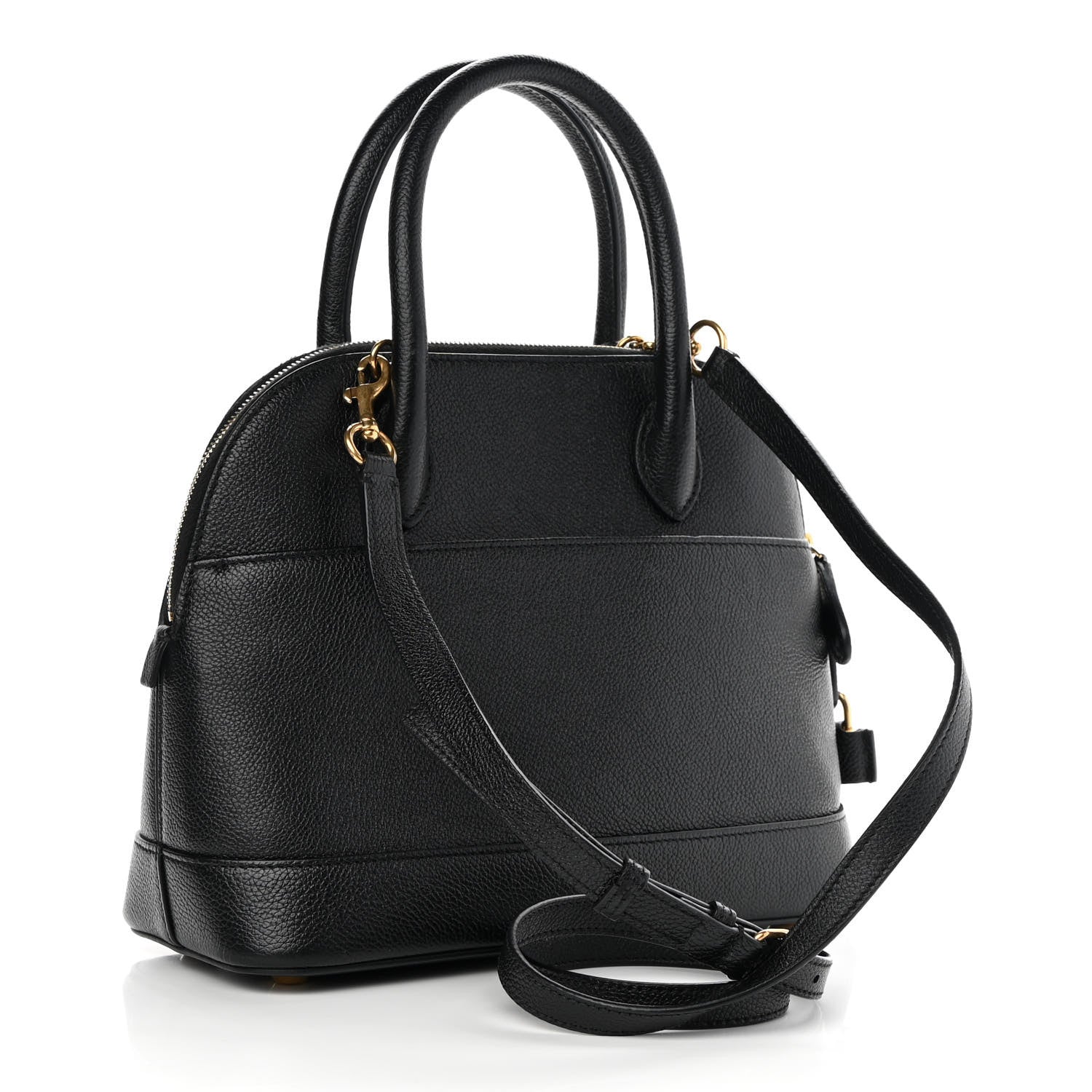 Balenciaga Grained Calfskin Logo S Ville Top Handle Bag Black White 3 of 9