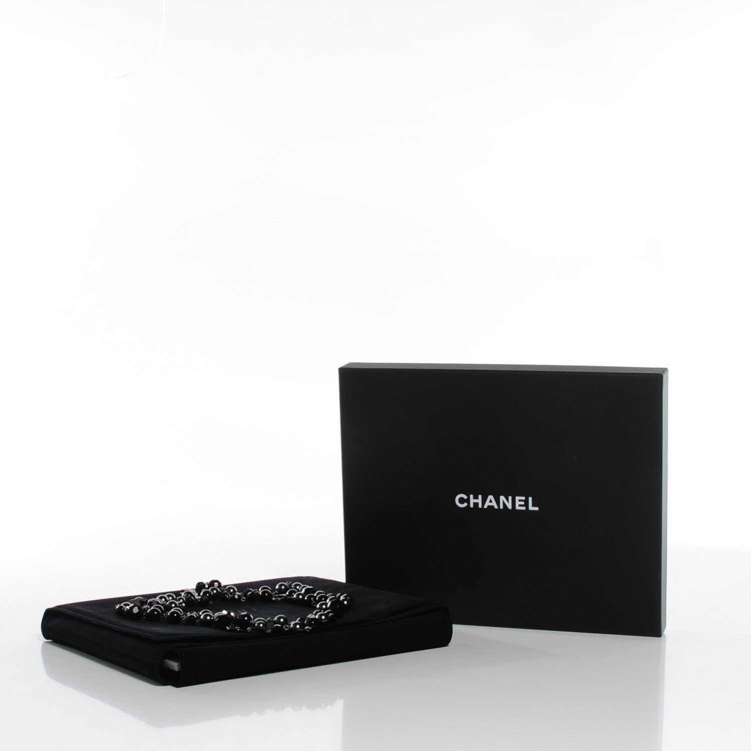 Chanel Ruthenium Beaded CC Long Necklace Black 4 of 4