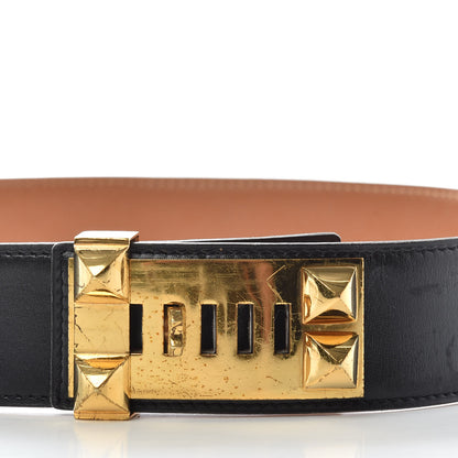 Hermes Box Collier De Chien CDC Belt 65 Black 4 of 5