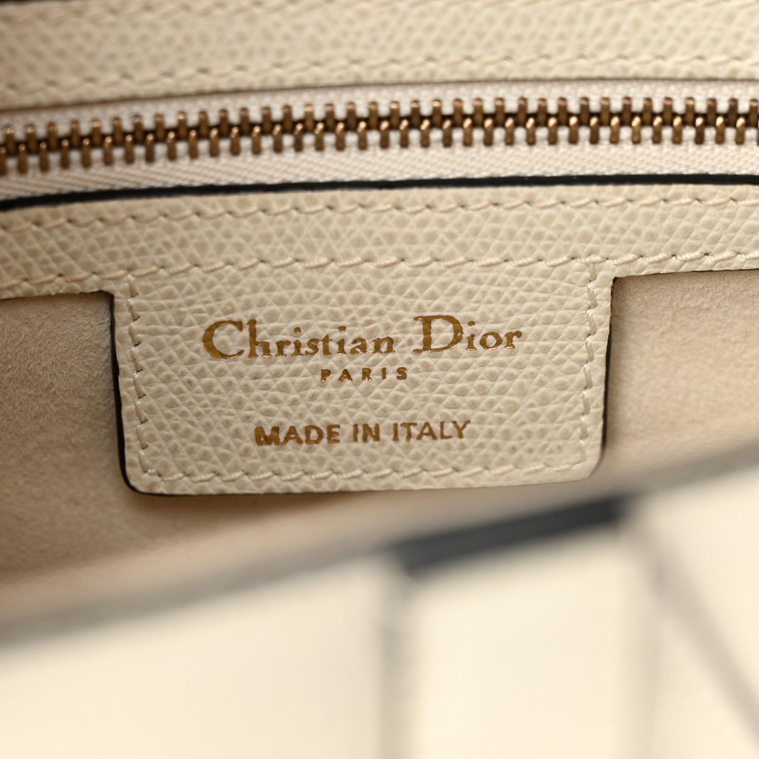 Christian Dior Grained Calfskin Saddle Bag White 6 of 10