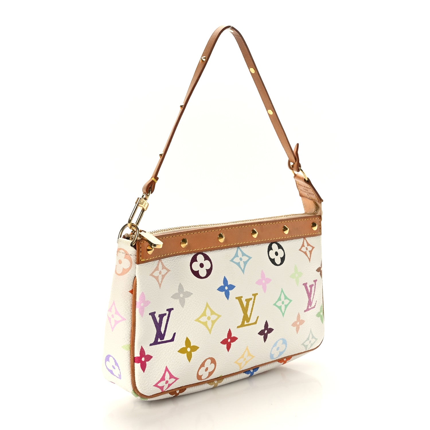 Louis Vuitton Monogram Multicolor Pochette Accessories White 3 of 10