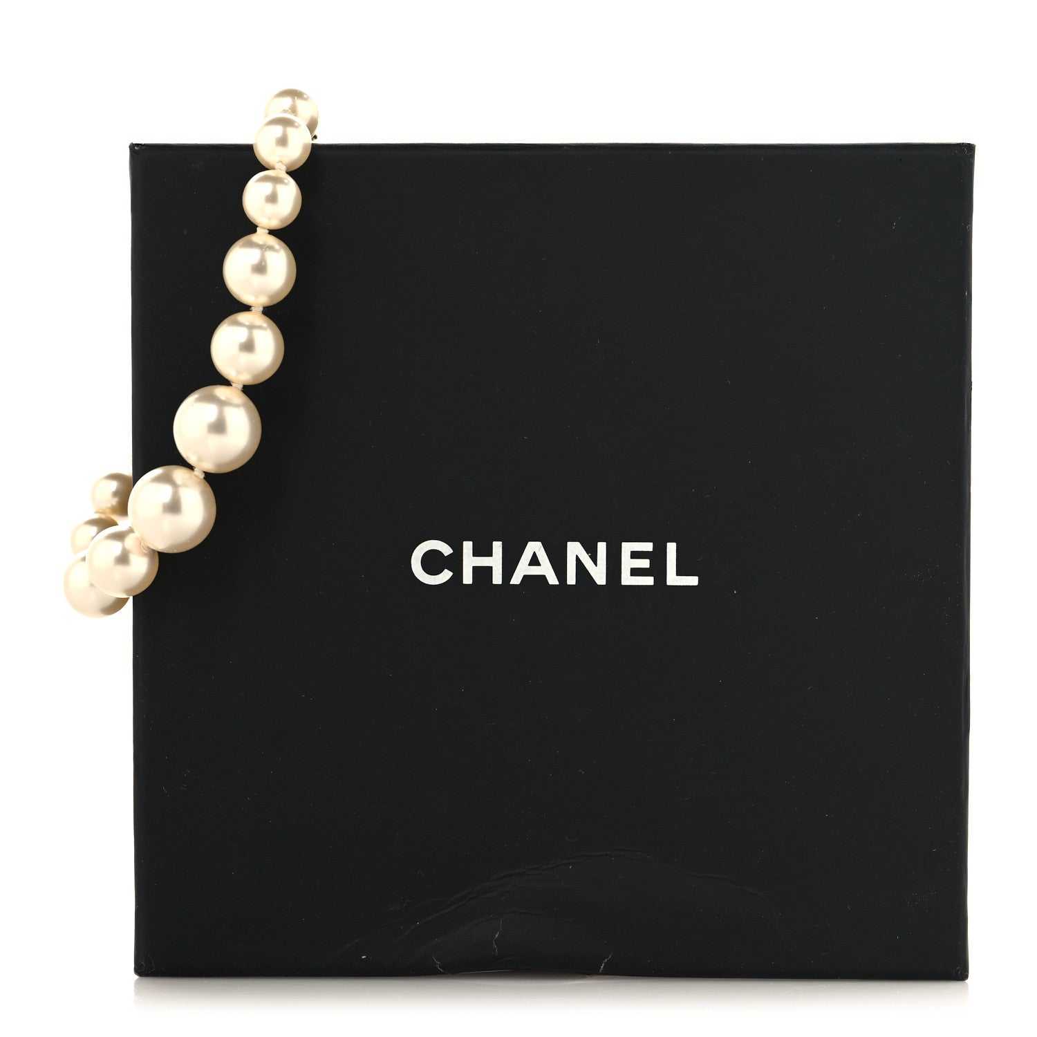 Chanel Graduated Pearl Crystal CC Bracelet Gold 5 of 5
