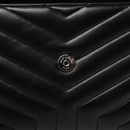 Saint Laurent Calfskin Y Quilted Monogram Small Loulou Chain Satchel Black 13 of 16