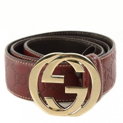 Gucci Guccissima Signature Interlocking G 40mm Belt 80 32 Scarlatto 1 of 8