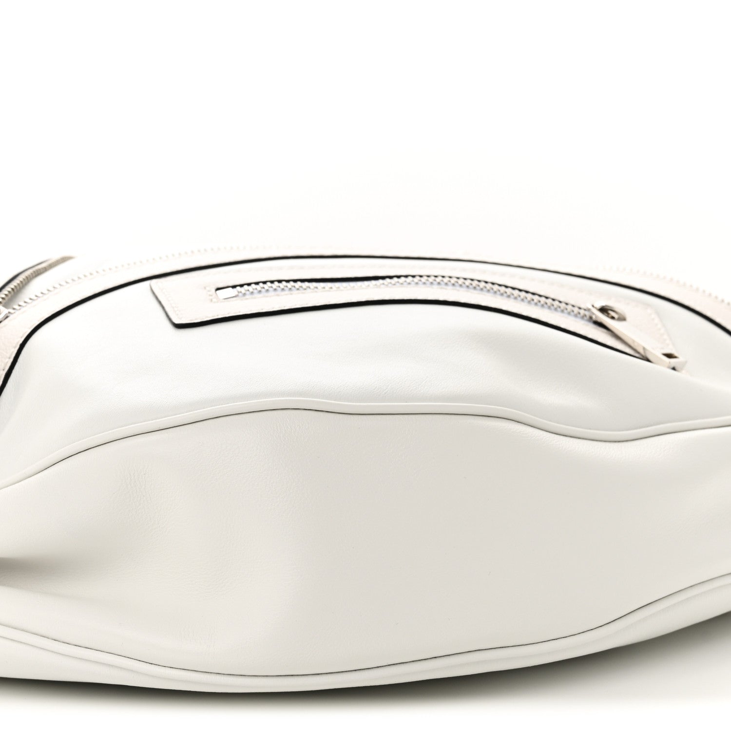 Versace Calfskin Medium Repeat Zip Hobo Optical White 9 of 9