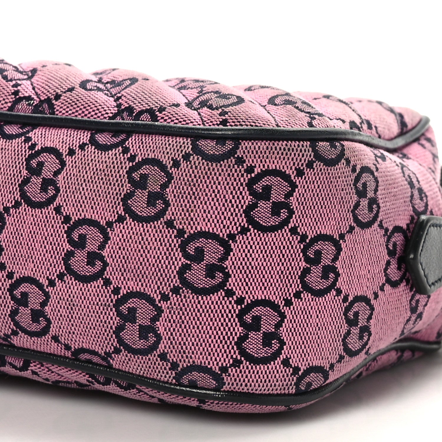 Gucci Monogram Multicolor Matelasse Diagonal Small GG Marmont Chain Shoulder Bag Pink Blue 10 of 10