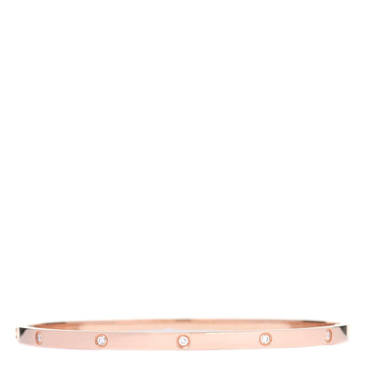 Cartier 18K Pink Gold 10 Diamond Small LOVE Bracelet 20 3 of 6