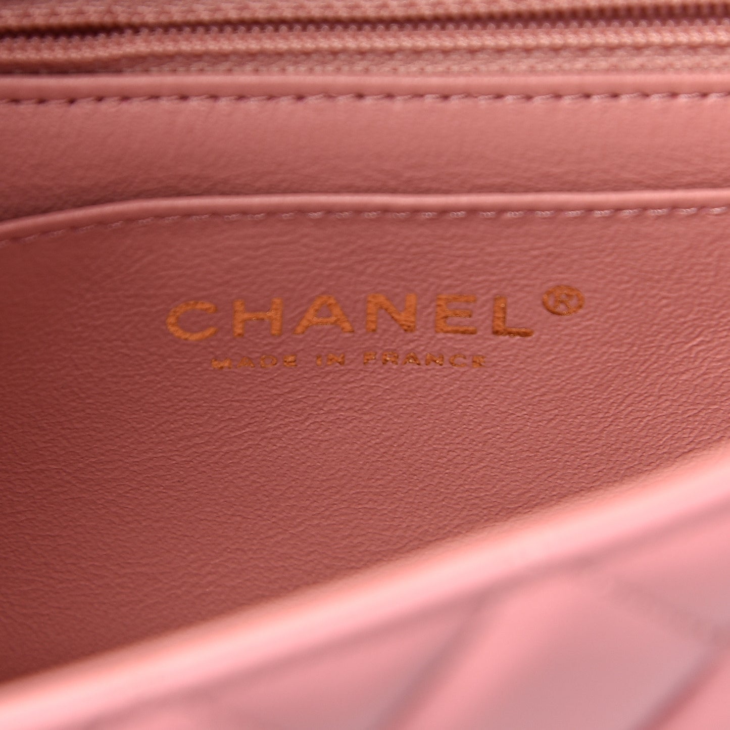 Lambskin Quilted Mini Rectangular Flap Pink