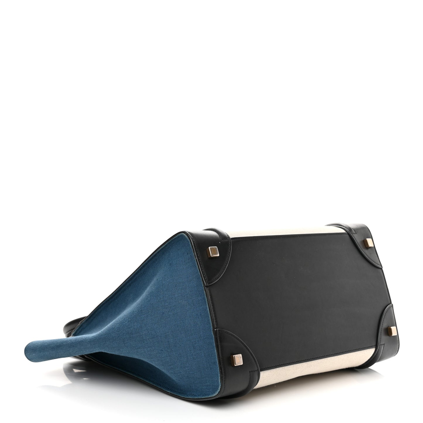 Canvas Smooth Calfskin Mini Tri-Color Luggage Royal